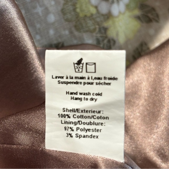 BIRDS OF NORTH AMERICA Sz 6 Eagle Dress In Winter Mist 100% Cotton Midi Dress - Picture 10 of 11